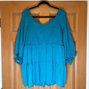 Torrid Teal Tunic Top